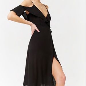 Black wrap dress